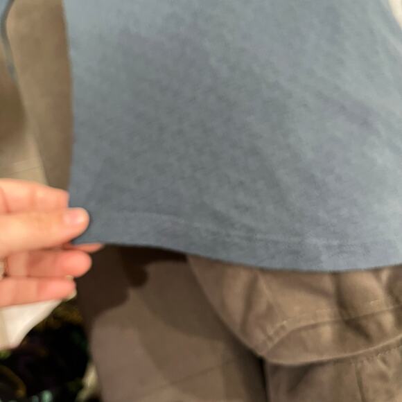 Loft Textured Slate Gray Long Sleeve Puff Sleeve Top Size Small - Picture 6 of 6